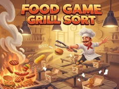 Jwèt Food Game Grill Sort sou entènèt