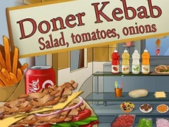 Jwèt Doner Kebab Salad, Tomatoes, Onions sou entènèt