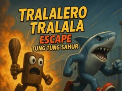 Jwèt Tralalero Tralala escape Tung Tung Sahur sou entènèt