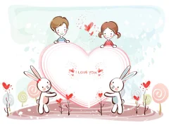 Jwèt Valentine Young Love sou entènèt