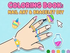 Jwèt Coloring Book: Nail Art & Bracelet Diy sou entènèt