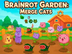 Jwèt Brainrot Garden. Merge Cats sou entènèt