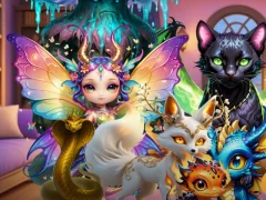 Jwèt Mysterious Familiars Enchanted Bestiary sou entènèt