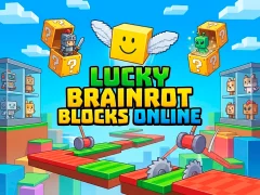 Jwèt Lucky Brainrot Blocks Online sou entènèt
