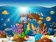 Jwèt Water Dive 2D: Underwater Survival sou entènèt