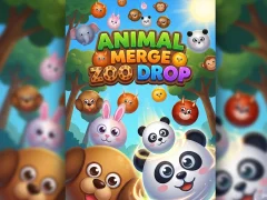 Jwèt Animal Merge Zoo Drop sou entènèt