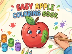 Jwèt Easy Apple Coloring Book sou entènèt