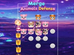 Jwèt Merge Animals Defence sou entènèt
