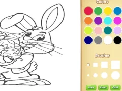 Jwèt Easter Bunny Coloring Book for Kids sou entènèt