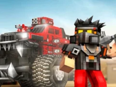 Jwèt Blocky Cars: Car Battle sou entènèt