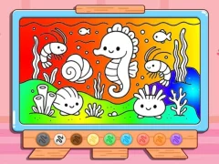 Jwèt Coloring Book: Kawaii Sea Animals sou entènèt