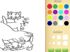 Jwèt Cats Coloring Book For Kids sou entènèt
