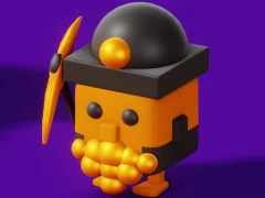 Jwèt Crossy Miners sou entènèt