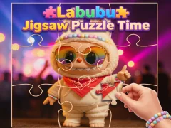 Jwèt Labubu Jigsaw Puzzle Time sou entènèt