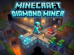 Jwèt Minecraft Diamond Miner sou entènèt