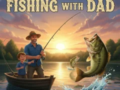 Jwèt Fishing with Dad sou entènèt