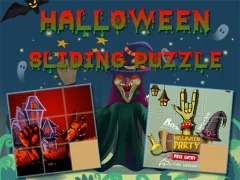 Jwèt Halloween Sliding Puzzle sou entènèt