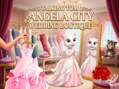 Jwèt Talking Tom Angela City Wedding Boutique sou entènèt