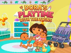 Jwèt Dora the Explorer Dora's Playtime with the Twins sou entènèt
