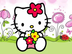 Jwèt Hello Kitty Jigsaw sou entènèt