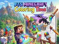 Jwèt BTS Minecraft Coloring Time sou entènèt