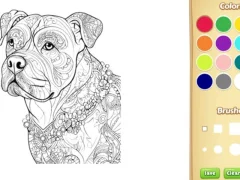 Jwèt Dog Coloring Book for Adults sou entènèt
