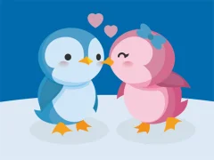 Jwèt Cute Penguin Puzzle sou entènèt