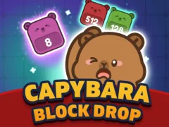 Jwèt Capybara Block Drop sou entènèt