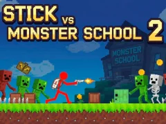 Jwèt Stick vs Monster School 2 sou entènèt