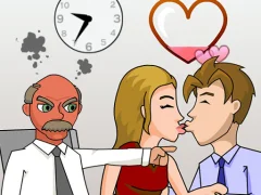 Jwèt Secret Office Kissing sou entènèt
