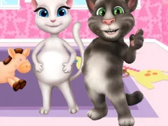 Jwèt Preganat Kitty Room Decor sou entènèt