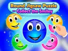 Jwèt Round jigsaw Puzzle - Collect the Smiley sou entènèt
