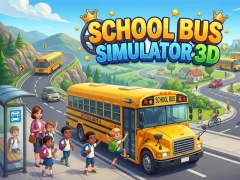 Jwèt School Bus Simulator 3D sou entènèt