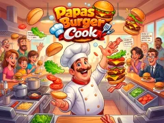 Jwèt Papas Burger Cook sou entènèt