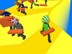 Jwèt Stickman Planks Fall sou entènèt