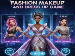 Jwèt Fashion Makeup And Dress Up Game sou entènèt