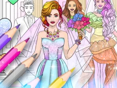 Jwèt Wedding Coloring Dress Up sou entènèt