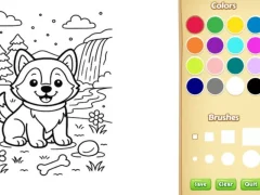 Jwèt Dog Coloring Book sou entènèt