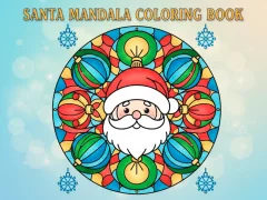 Jwèt Santa Mandala Coloring Book sou entènèt