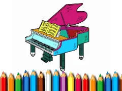 Jwèt Back To School: Piano Coloring Book sou entènèt