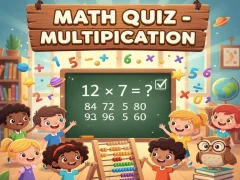 Jwèt Math Quiz - Multiplication sou entènèt