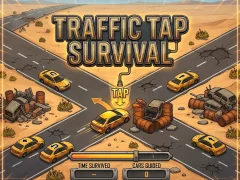 Jwèt Traffic Tap Survival sou entènèt