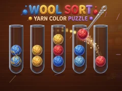 Jwèt Wool Sort Yarn Color Puzzle sou entènèt