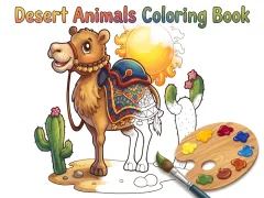 Jwèt Desert Animals Coloring Book sou entènèt