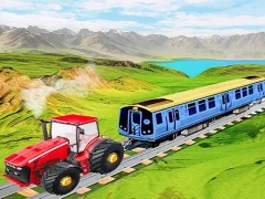 Jwèt Chained tractor towing train sou entènèt