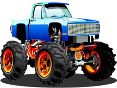 Jwèt Monster Truck Puzzle sou entènèt