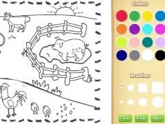 Jwèt Farming Coloring Book For Kids sou entènèt