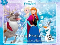 Jwèt Anna Frozen Jigsaw Puzzle Collection sou entènèt