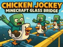 Jwèt Chicken Jockey: Minecraft Glass Bridge sou entènèt
