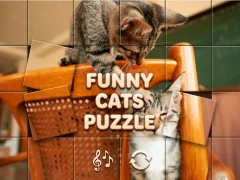 Jwèt Funny Cats Puzzle sou entènèt